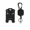 Heavy Duty Retractable Keychain Badge Clip ID Reel Chain Holder Outdoor Steel Wire Spring Rope Card Clip Carabiner Outdoor Key Card Cover Case Bags