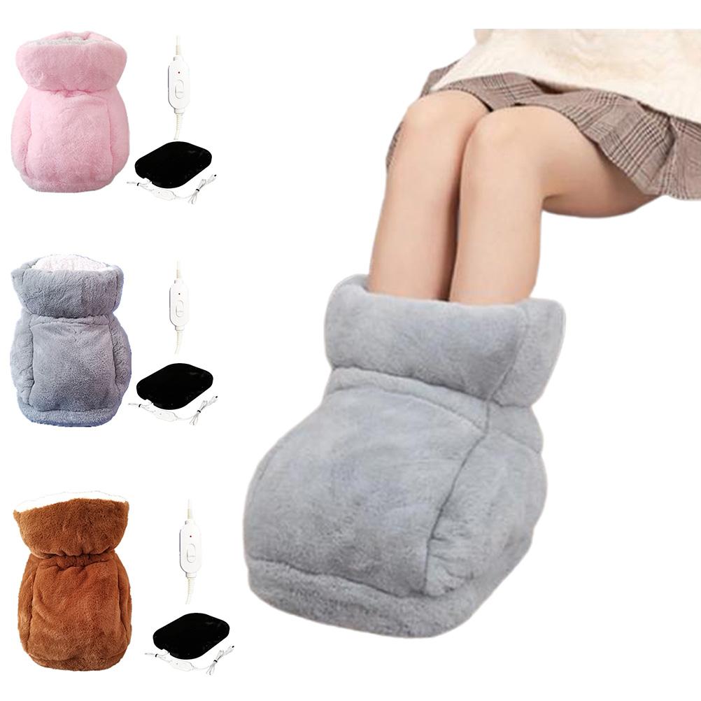 Fußwärmer Plüsch Heizschuhe Heizung Aufladbare Heizmatte Winterschuhe Geschenke für Verwandte und Freunde