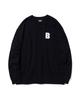 Black Smith B Logo Patch Oversize Fit Sweat Shirt Black