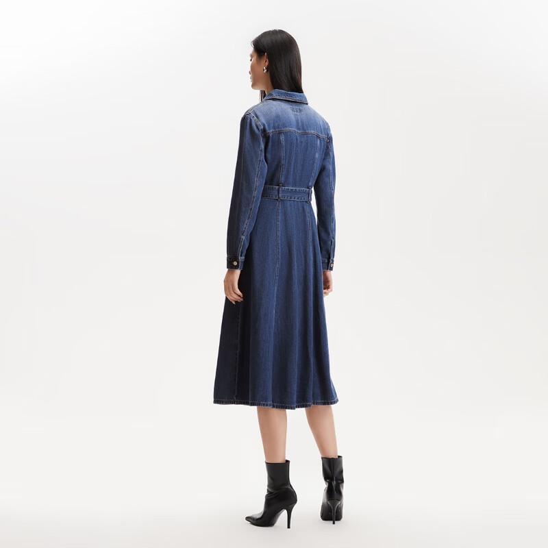 VEROMODA Women's Cotton Blend Denim Dress