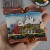Deutscher Kühlschrankaufkleber Berlin Frankfurt Architektur Tourismus Souvenir Magnetaufkleber 3D dreidimensionale Luxemburg Mun