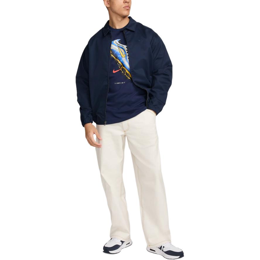 Nike Printed Pattern Fitted Short Sleeve T-Shirt Men Tops Blue FZ8101-410