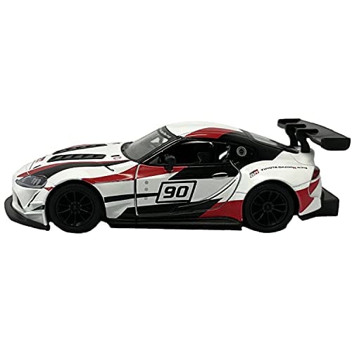 Kinsmart 1/36 scale Toyota GR Supra Racing Concept pull-back miniature car, white