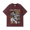 275 GSM Washed T-shirts 100% Cotton One Piece V48 Luffy Lucci Print Unisex Heavy Cotton T Shirt