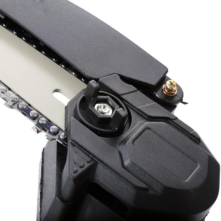 6palcová mini elektrická řetězová pila se 2 ks baterií, dřevoobráběcí prořezávací řetězová pila, jednoruční zahradní kácení, elektrické nářadí