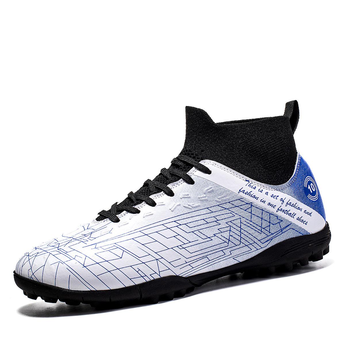 Nouvelles Chaussures de Football pour Hommes Professionnelles Antidérapantes Crampons pour Terrain de Football Haute Qualité Entraînement Extérieur sur Herbe Baskets Respirantes 39