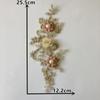 Golden Yellow I Water-Soluble Embroidery Three-Dimensional Lace Bead Sticky Flower Diy Sewing Decoration With Clothing Accessories Lace