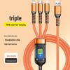 100W Crystal 3-in-1 Transparent Data Cable with Light Version
