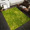 Green Floral Pattern Carpet with Yellow Outlines for Living Room Decor Suitable for Use As an Anti-slip for Living Room Bedroom Sofas