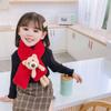 Faux Rabbit Fur Kids Winter Scarves Cross Children Neck Warmer Cute Children Neck Scarf  Outdoor
