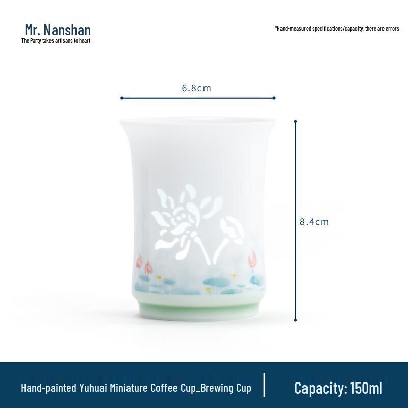 Nanshan Gentleman Ručně malovaný keramický hrnek s lotosovým motivem