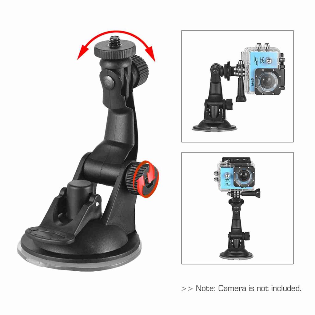 Action Camera Accessories Car Suction Cup Mount + Tripod Adapter for   7 6 5 4   YI