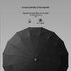 96-rib Automatic Windproof Umbrella with Wooden Handle, UV Protection, Sun & Rain Shield, for Men & Women - Enlarged, Thickened, Reinforced.