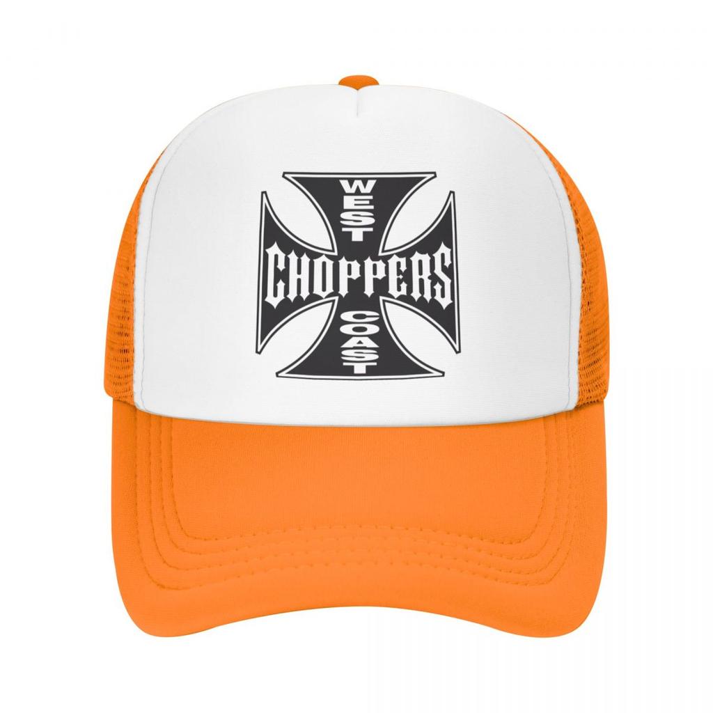 Personalized West Coast Iron Cross Choppers Baseball Cap Outdoor WoUnisex Unisex's Adjustable Trucker Hat Spring Snapback Caps