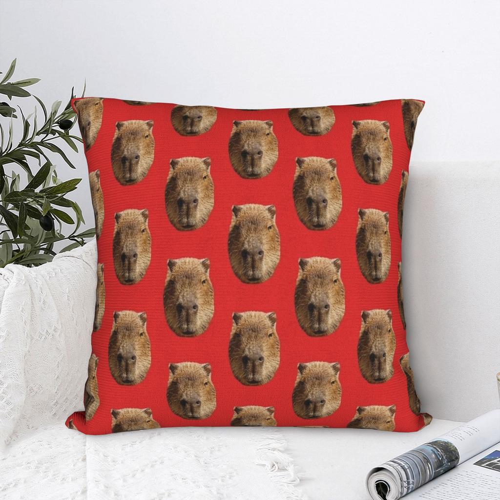 Kawaii Kapybara Povlak na polštář Retro Trendy Povlak na polštář Pro Pohovku Domácí Dekorace Designové Povlaky na polštáře Dárek k Narozeninám