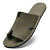 Mens Slippers Luxury Leather Slides Flats Slip Ons Summer Indoor Outdoor Casual Sandals Fashion Beach Shoes for Men 2025 New