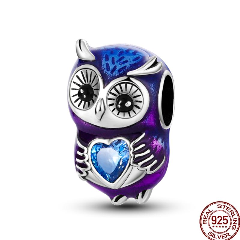 100% Copper Cute Pet Animal Owl Cute Puppy Pink Kitten Charm Beads Suitable For 3Mm Original Bracelet Diy