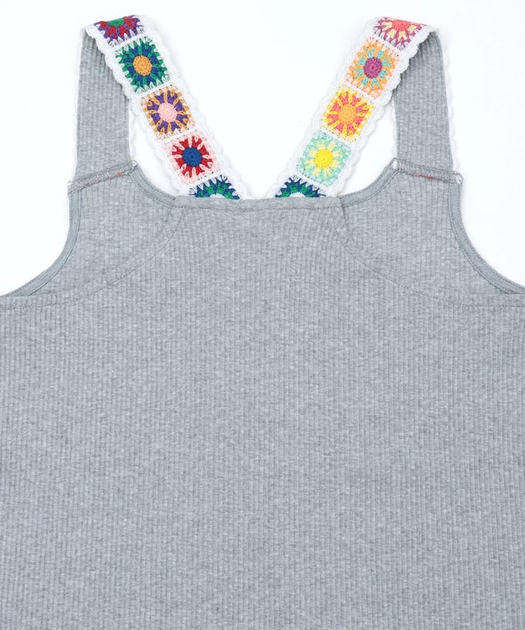 Titicaca Crochet Inner Tank Top OSJBB073 Women's Top, Medium, Gray,