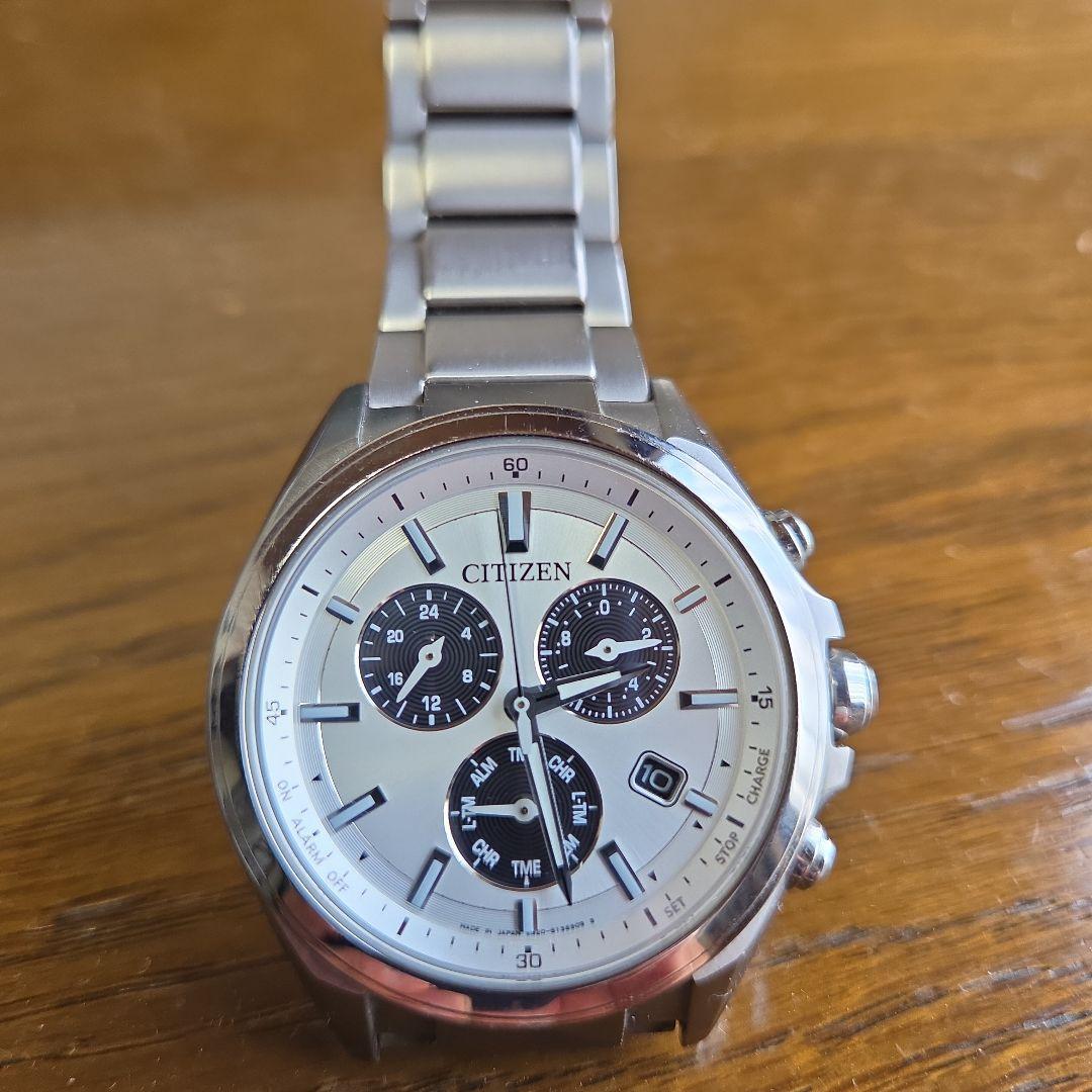 Used CITIZEN Eco Drive Chronograph Men s Watch Titanium
