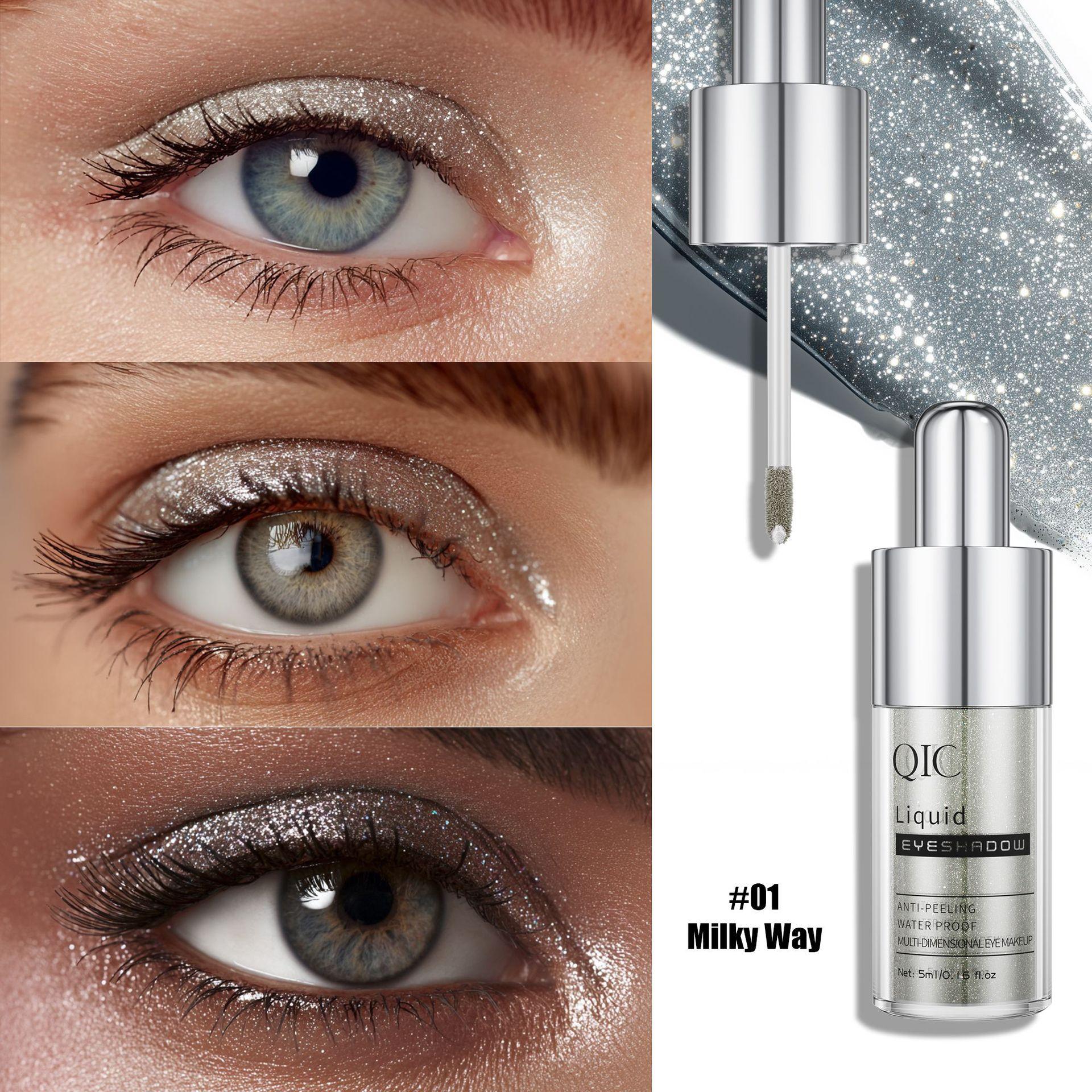 Pearlescent Shiny Liquid Eyeshadow Halloween Stage Ten-Color Fine Flash Eyeshadow Liquid Lasts Forever