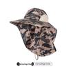 Men's Summer UV Protection Fishing Hat with Large Brim and Full Face Shield