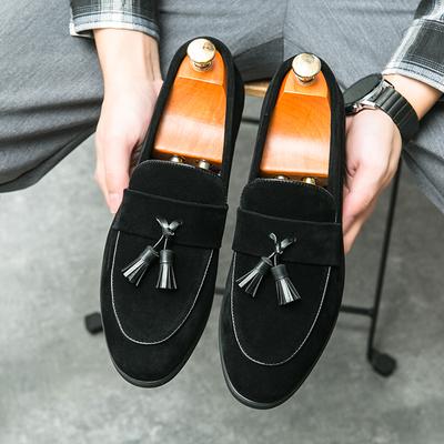 Frühling Neue Reverse Wildleder Loafer männer Luxus Hohe Qualität Klassische Quaste Casual Schuhe Bequeme Schuhe Weiche Sohle Flache Schuhe
