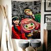 Anime Characters Tapestry Vibrant Wall Decor Tapestry Fashion Print Wallmounted Christmas Gift Background Cloth Soft