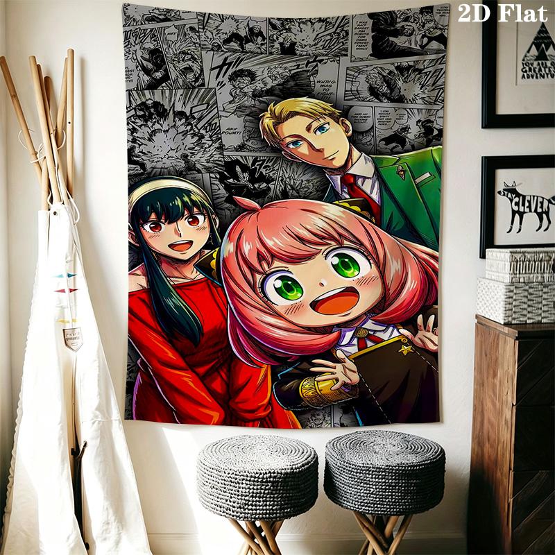 Anime Characters Tapestry Vibrant Wall Decor Tapestry Fashion Print Wallmounted Christmas Gift Background Cloth Soft