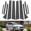 Car Pillar Posts Cover Window Door Side Trim Cover Sticker Auto Accessory Carbon Fiber For Ford Fiesta 2008 2009 2010 2011-2019