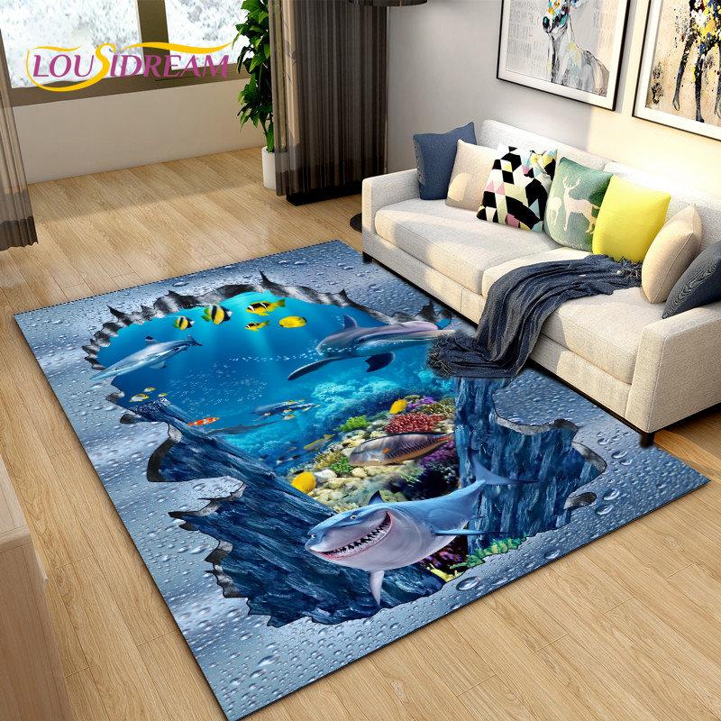 3D Illusion Animal,Zoon,Beast Area Rug Large,Carpet for Living Room Bedroom Sofa,Kitchen Doormat Non-slip Floor Mat Tapis Salon