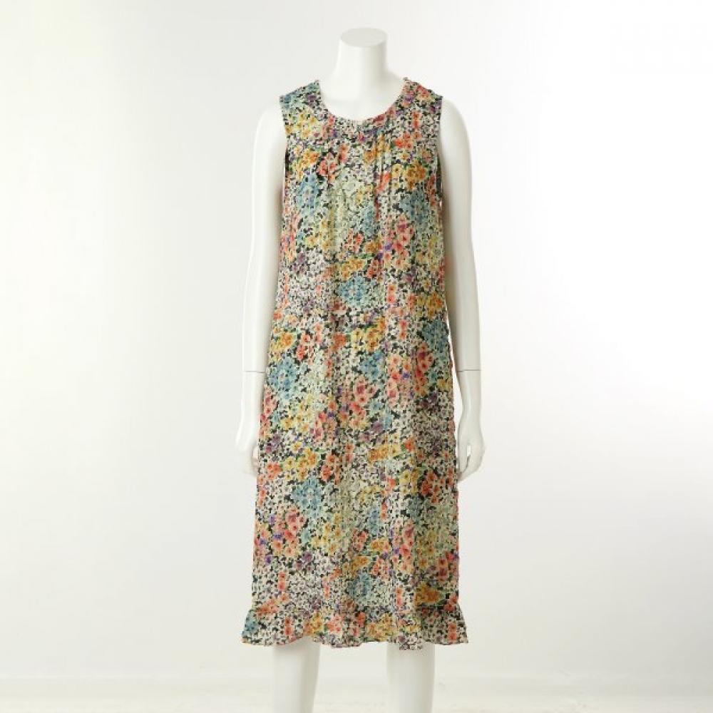 Wacoal Women Polyester Yoru Floral Print Dress Pajamas Wgn7188w 85(55)
