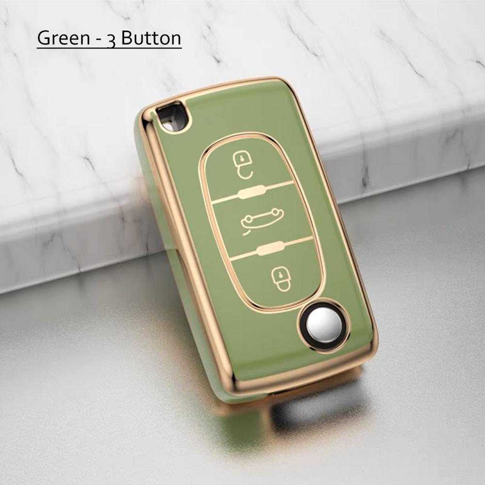 Placare TPU 2 3 butoane Carcasa pentru chei de la distanță pentru Peugeot 107 207 307 307S 308 407 607 pentru Citroen C2 C3 C4 C5 C6 C8