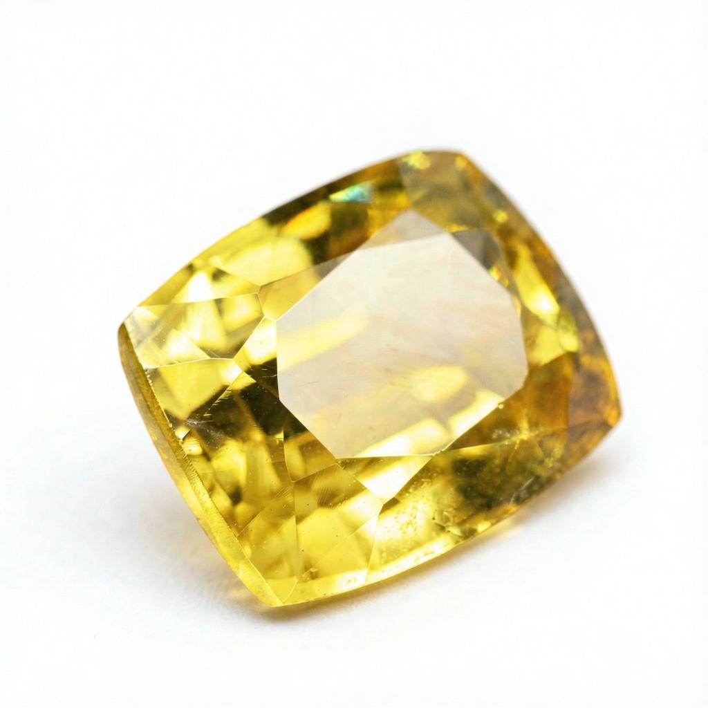 Rare Yellow Sapphire AAA+ CERTIFIED 10.55 Ct Cushion Cut Natural Loose Gemstone