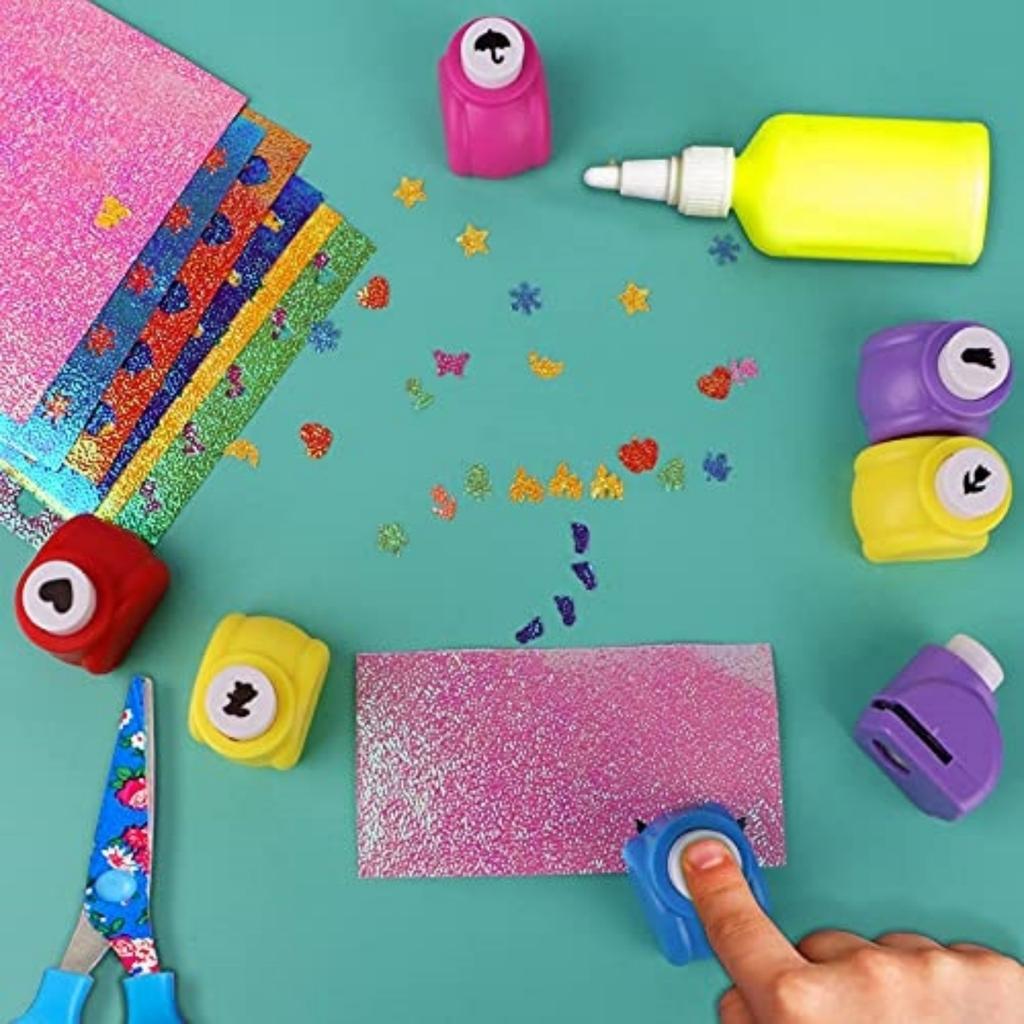 8-Pattern Professional Craft Punch Set, Multi-Shape Hole Puncher for Scrapbooking & DIY Cards - Precision Tool for Adults