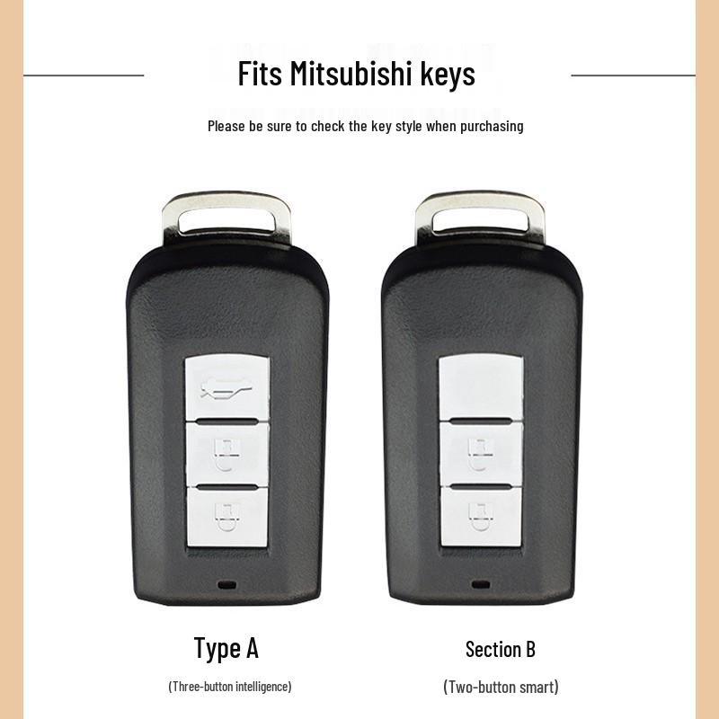 High-End Key Case for Mitsubishi Outlander, ASX, Eclipse Cross, and Pajero Sport.