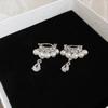 No Ear Piercings, Ear Bone Clips, Zircon Pearl French Light Luxury, High-end Pearl Ear Clips, Women's Simple Temperament Earrings, Earrings.