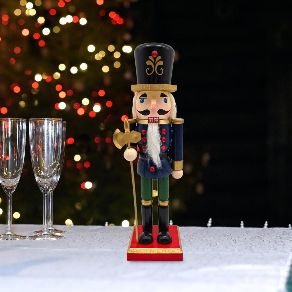 Nutcracker Ornament DIY Craft Xmas Statue for Centerpiece Garden Desktop
