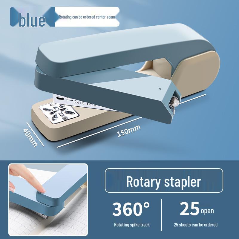 360° Rotatable Student Stapler, High-Value Office & Household Use, Thickened Labor-Saving Binding Machine
