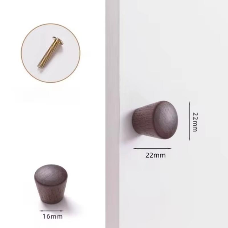 Wooden Handle Hexagon Square Round Drawer Knob Cupboard Closet Knobs Kitchen Cabinet Door Handle Furniture Decoration Wood Knobs