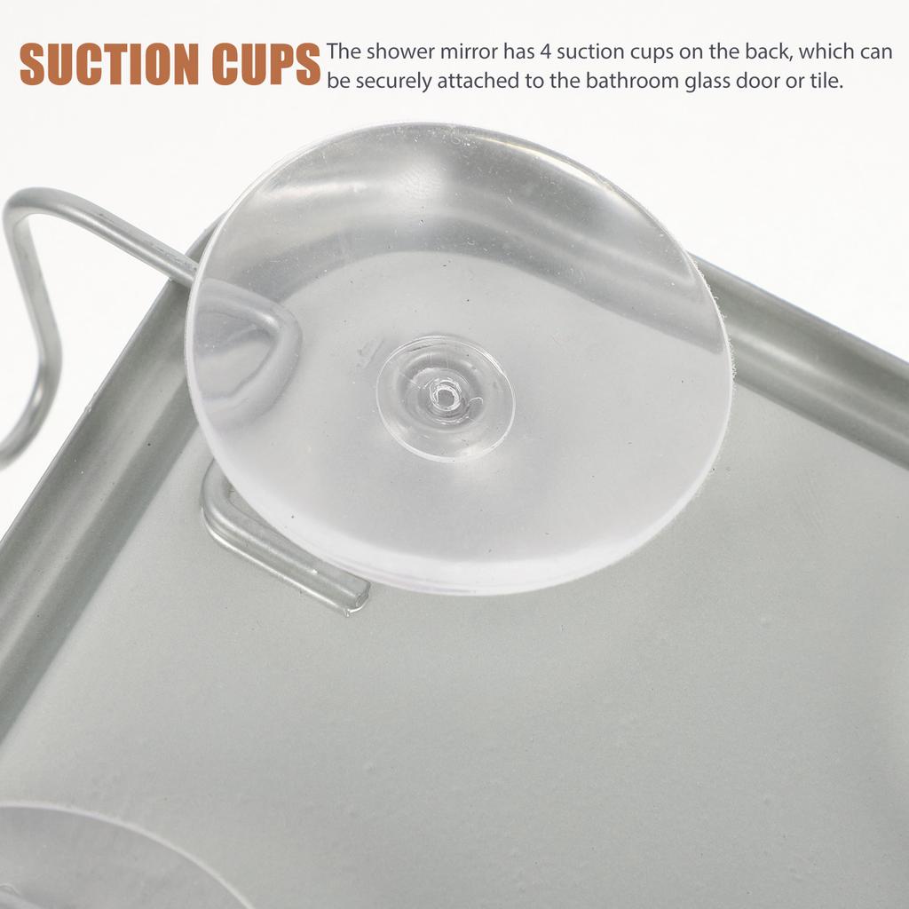 Suction Cup Hooks Mirror Bathroom Kitchen Cups Shaving for Shower Fogless