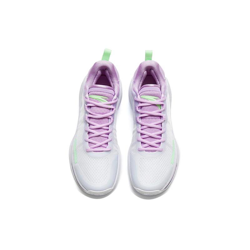 Anta Alien 3 SE Wear-Resistant Low-Top Performance Basketball Shoes Men's White Purple Sneakers 112231107-1