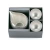 [Nousaku Red Cotton Ribbon and Washi Paper Wrapping] Sake Pitcher - Madoka & Sake Cup - Madoka (Set of 2)