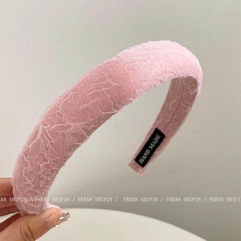 Women's Wide Edge White Sponge Headband - Stylish, Comfortable, Low-Pressure Hair Accessory