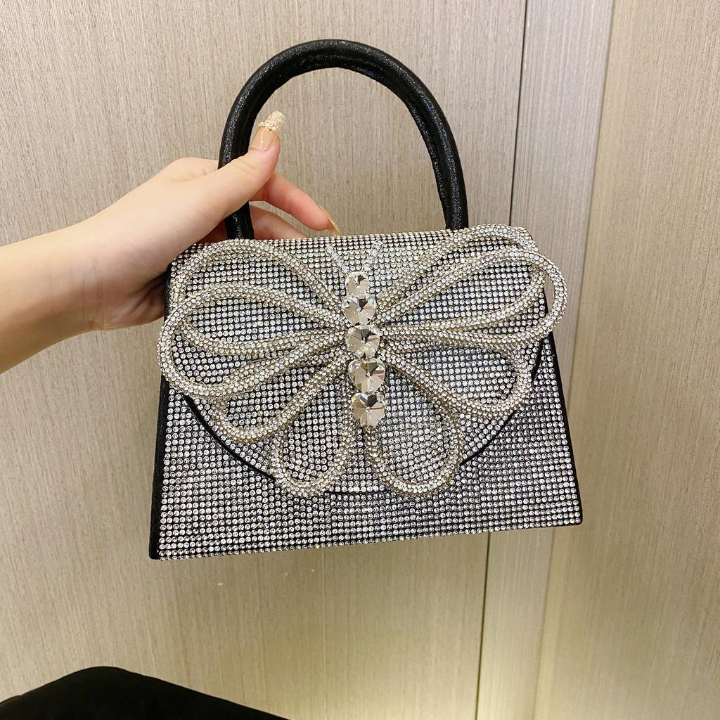 Bolso Plateado Nuevo Bolso de Diamantes Bolso de Barra para Fiesta Vestido de Noche Bolso de Cumpleaños Boda Banquete Bolso de Banquete