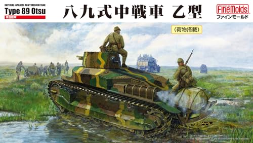 FineMolds 1/35 Military Series Imperial Japanese Army Type 89 Medium Tank (Type B) with Cargo Load, Plastic Model Kit FM62