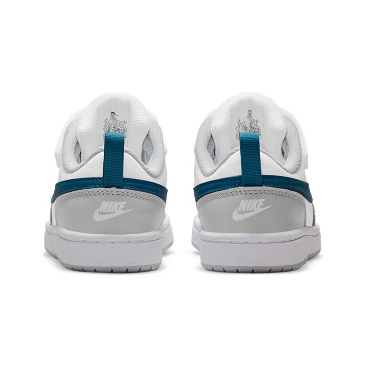 Nike Low 2 Trendy Versatile Low-Top Skate Shoes Kids sneaker White Gray Blue BQ5451-117