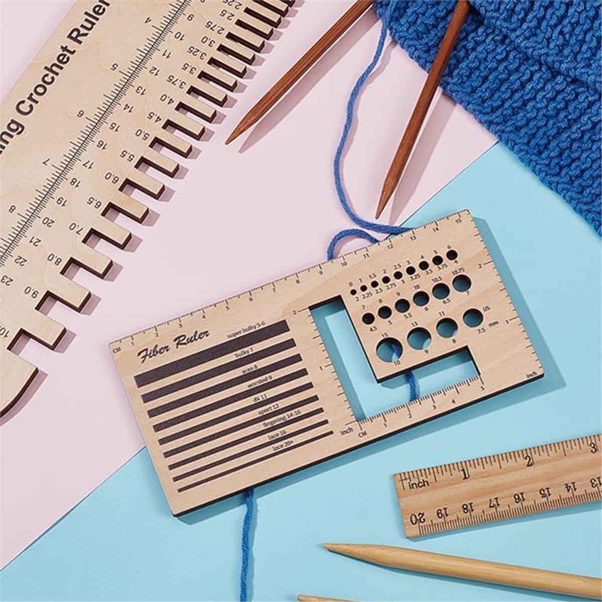 

2Pcs Wooden Sock Knitting Rulers Gauge Knitting Calculator Multi-Functional Yarn Measuring Tools for Spinners China Mainland