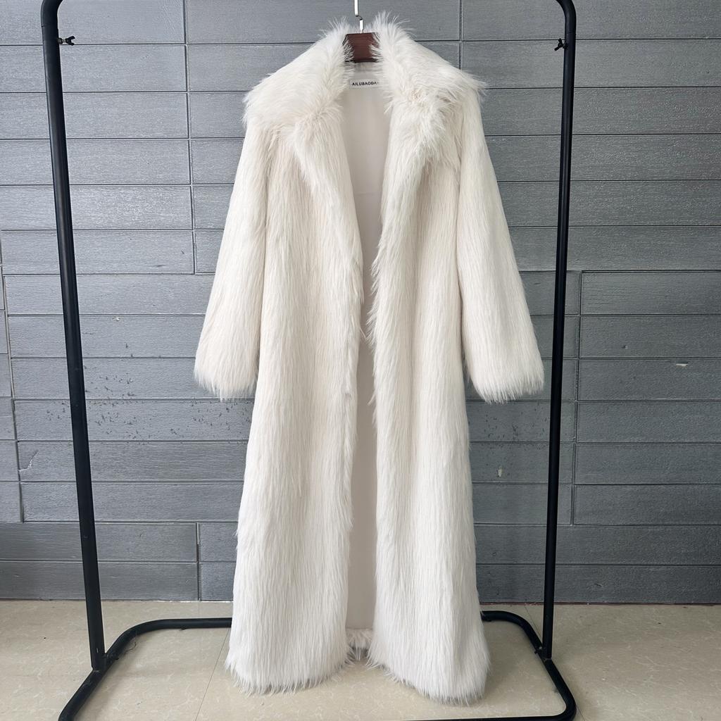 Can hair imitation toka fluffy fur jacket women's imitation fur extended suit collar winter women's coat