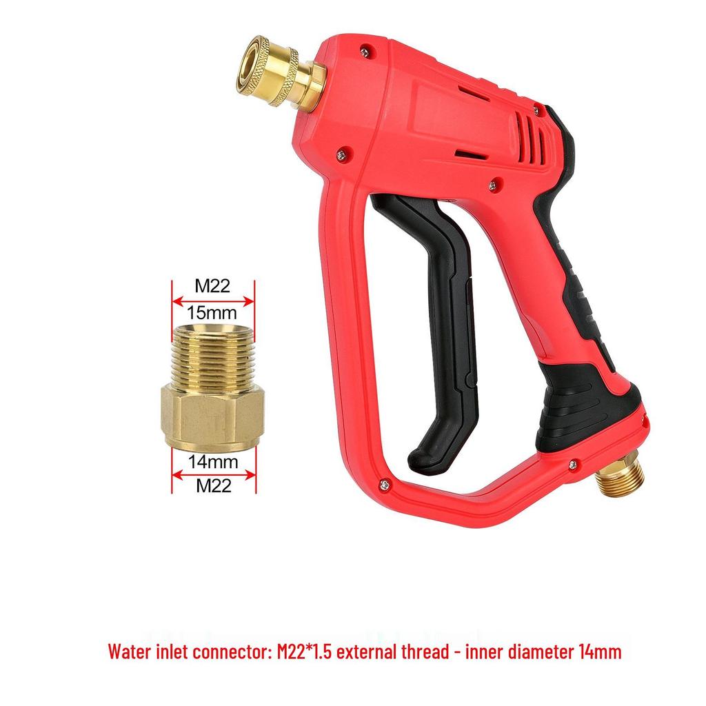 High-Pressure Multi-Functional Car Wash Water Gun with M22 Connector & Five Nozzle Options
