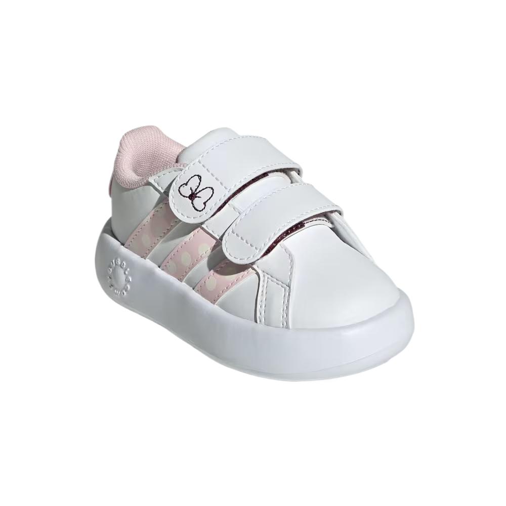 Disney X Adidas Grand Court I Minnie Mouse - Pink Polka Dots Baby Sneakers White Cloud-White Clear-Pink JR8130